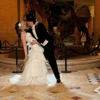 Suzy Berhow and her husband on their wedding day