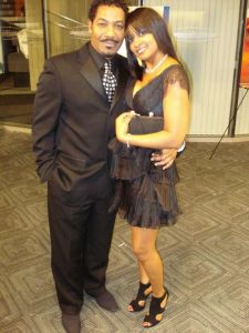 Keith Washington with his current wife, Stephanie Grimes after attending an award ceremony.