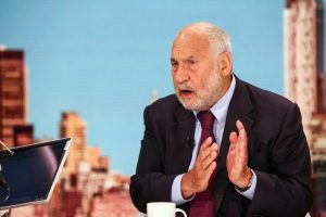 Joseph Stiglitz during a Bloomberg Television interview