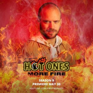 Sean in the cover page of Hot Ones
