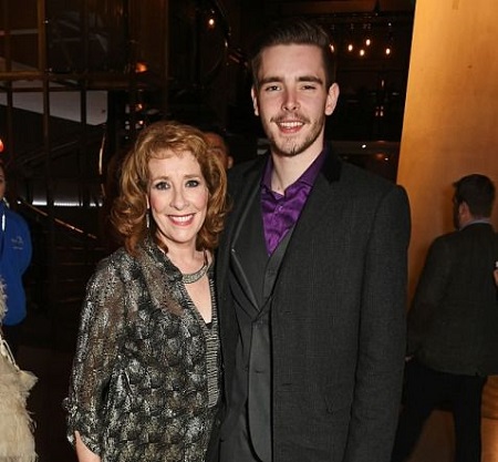 Phyllis Logan and her son