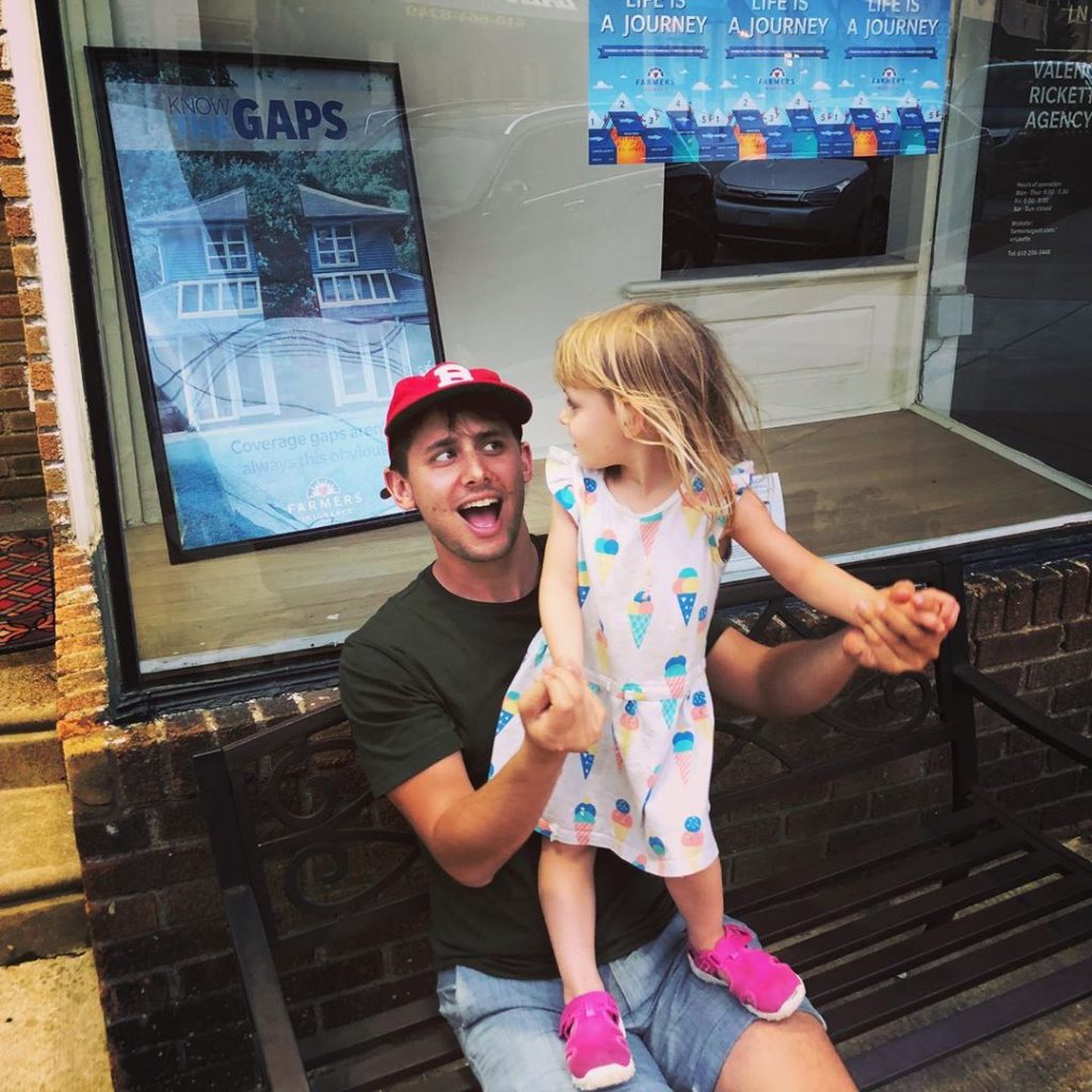 Pasek with his niece