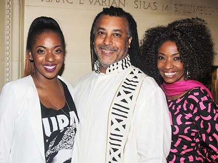 Adriane Lenox with her husband and daughter