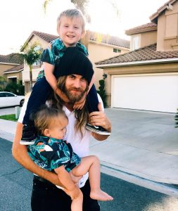 Brock O'Hurn and his nephews. 