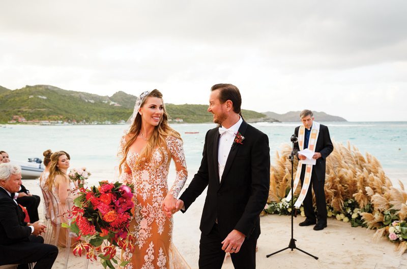 Kurt Busch with his wife in the weeding day