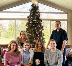 Stephanie Mead with her family in Christmas break