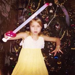 Childhood photo of Jessica Collins.