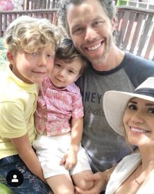 Ashely Jones with her husband, Joel Henricks and their two children.