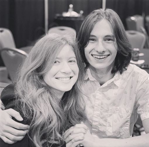 Jared Gilmore with his girlfriend, Merudy Scarlet.