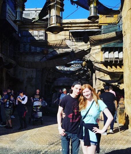 Jared Gilmore and his beautiful girlfriend visiting Star Wars: Galaxy's Edge