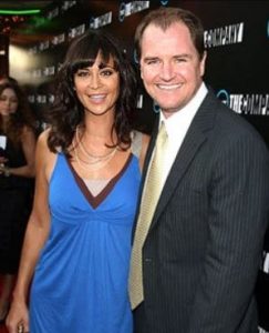 Adam Beason and her wife, Catherine Bell at The Company Premeire held at the Majestic Crest Theater in Hollywood, California, on 16th July 2007.