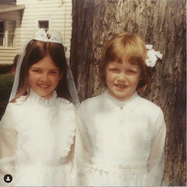 Childhood photo of Maura West with her lifelong friend.