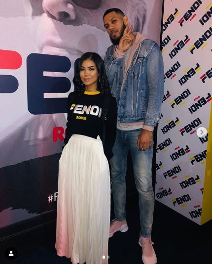 Dominque Perry with her love partner, Sarunas J. Jackson.