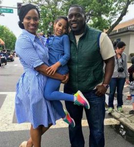 Ayanna Pressley with her husband Conan Harris and his daughter. husband, spouse, relationship, married, children