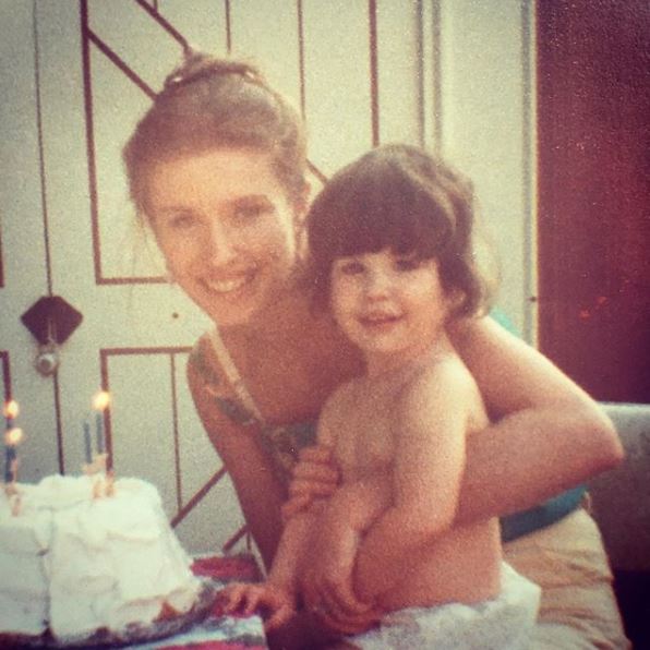 Childhood photo of Nicole Evangeline with her beautiful mother