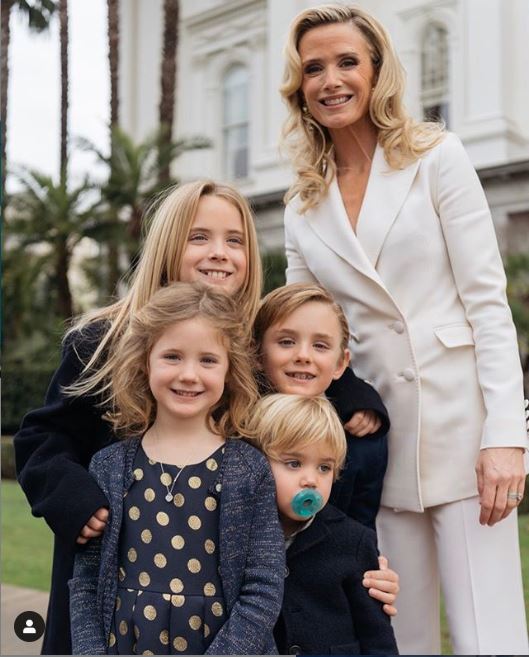 Photo of Newsom's wife and children.