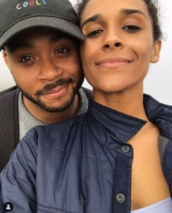 Briana Henry taking a selfie with her boyfriend, Kristopher Bowers.