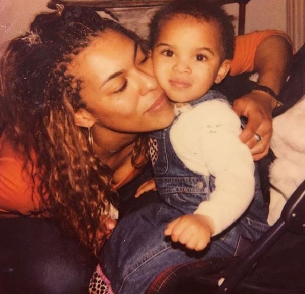 Childhood photo of April Parker Jones with her beautiful mother.