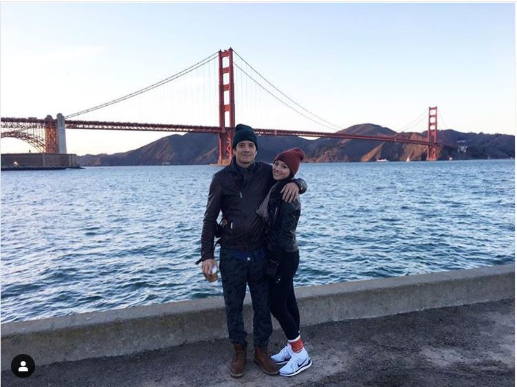 Melissa Paulo spending quality time with her boyfriend, Matthew Pickert in the Golden Gate Bridge.