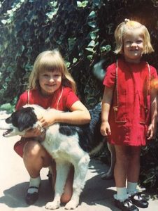 Childhood photo of Michelle Stafford with her sibling sister.