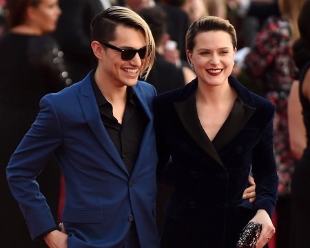 Zach Villa and Evan Rachel Wood at The 23rd Annual Screen Actors Guild Awards at The Shrine Auditoriu