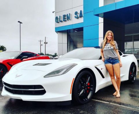 Mallory with her Chevrolet Corvette Z06
