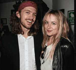 Alexander Bauer and his sister Dakota Johnson attend the opening night of No Way Around