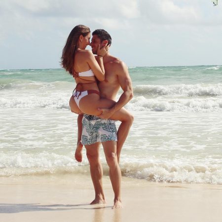 Christina Khalil and her boyfriend enjoying their vaccation on beach