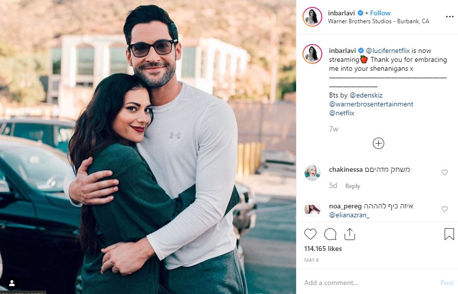 Inbar Lavi and her boyfriend Parker Young