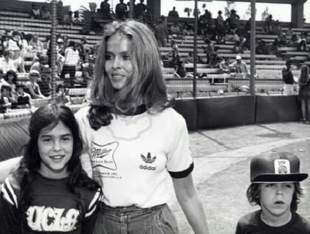 barbara bach with her son gianni gregorini & francesca gregorini,