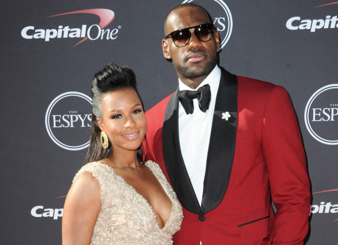 LeBron James and his wife Savannah Brinson