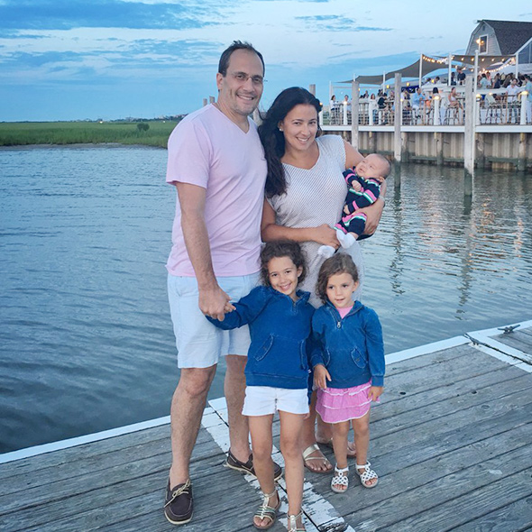 Andrew Sansone with his wife and children enjoyin the vaccation