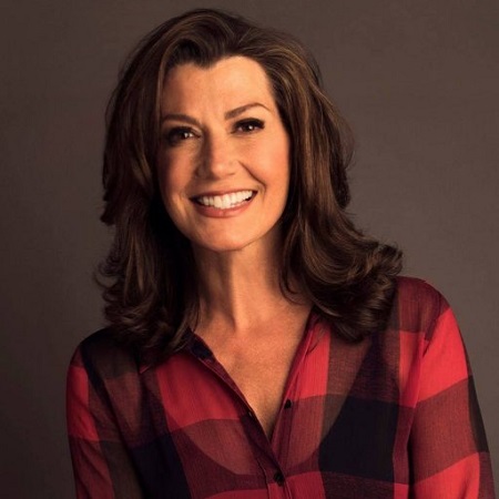 Amy grant in her check t-shirt
