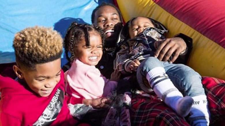 Jordan Cephus with his dad and siblings,