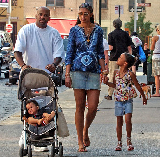 Damon Dash and his wife Rachel Roy along with their daughter 