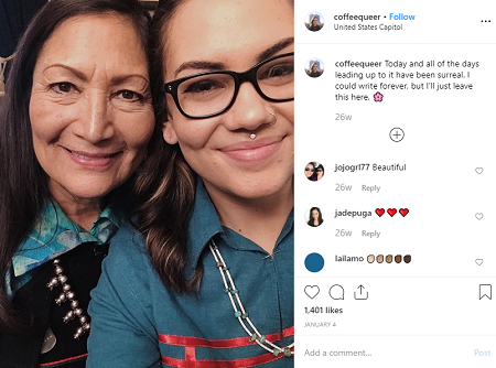 Deb Haaland with her adopted daughter