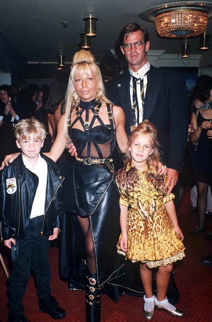 Paul with his ex-wife, Donatella and her children