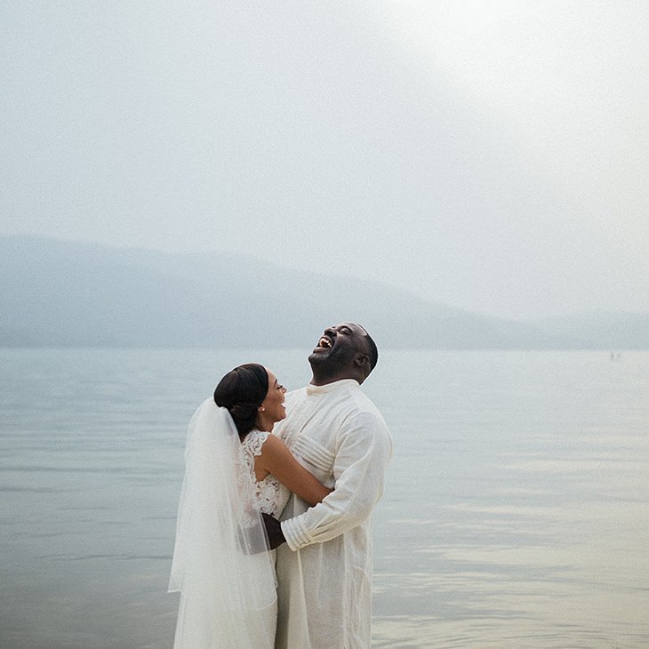 Chandra and Bashir on their wedding day 