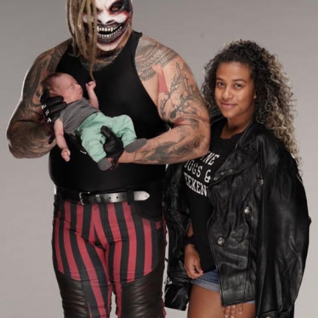 Bray Wyatt with JoJo and their child