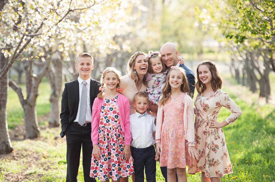 Abby Franke with her parents and siblings