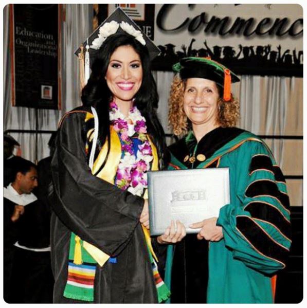 Mary Castro graduating from the University of La Verne.