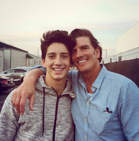 Jeffrey Brezover is spending a happy time with his son, Milo.