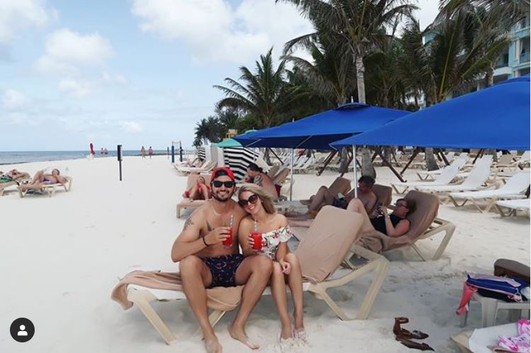 Victor Arroyo and his fiance, Nicole Franzel in Sandals Royal Barbados.