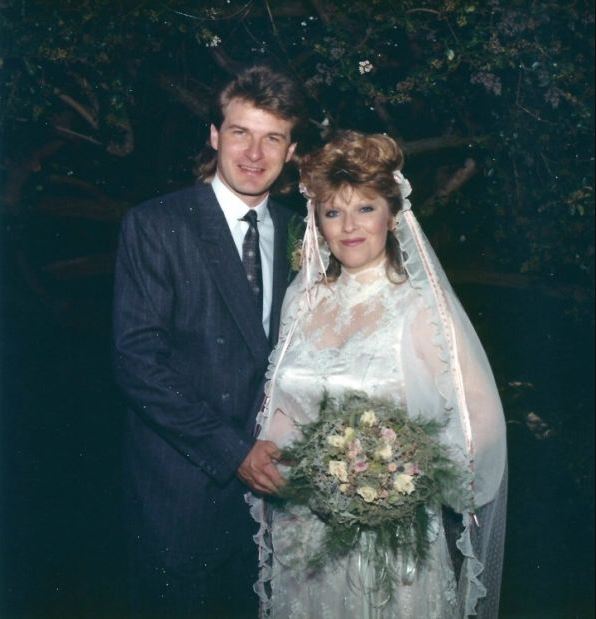 Beth Maitland and her husband, Christopher Banninger's wedding ceremony.