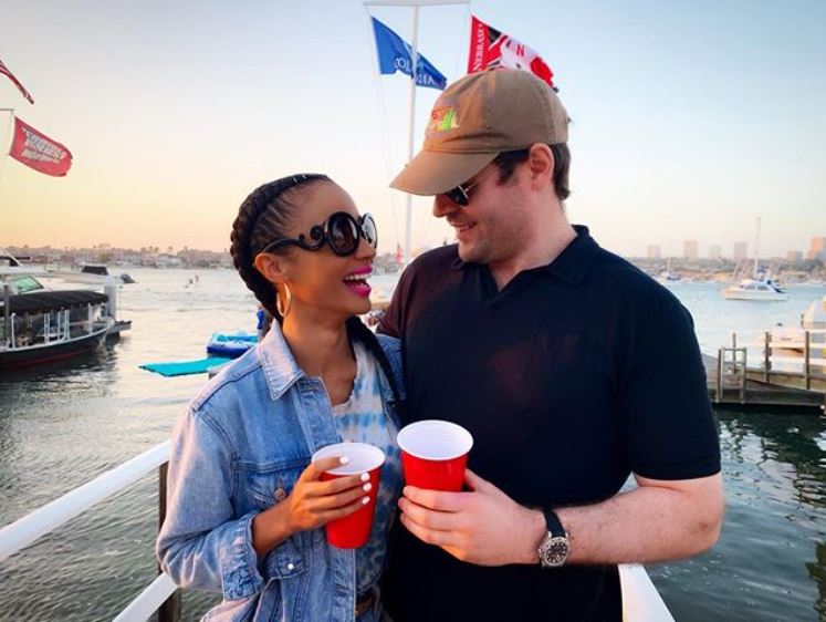 Erinn Westbrook and her fiance, Andrew in Newport Beach, California.