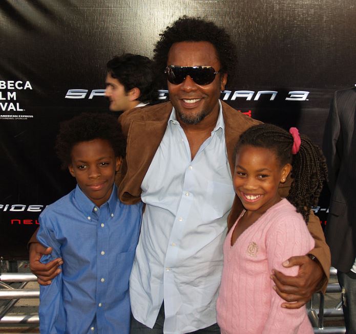 Lee Daniels with his two little children attended the world premiere of Spider-Man 3 in 2007.