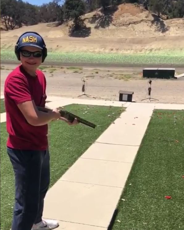 Maksim Bure in a shooting range