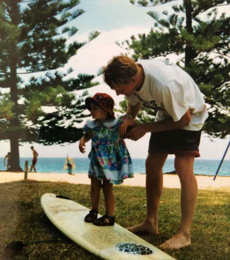 Childhood photo of Josie Lawrence with her lovely father, Bert Lawrence.