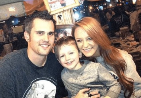 Bentley Cadence Edwards with his parents, Richard and Maci Bentley.