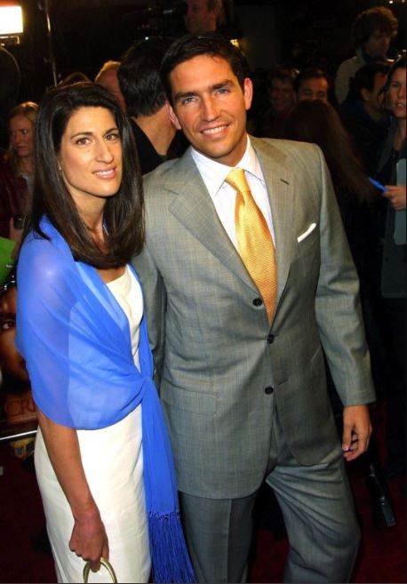 Jim Caviezel with wife, Kerri Browitt.